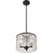 Glacier 3 Light 12.5 inch Matte Black Pendant Ceiling Light
