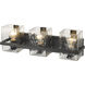 Bennington 3 Light 22.25 inch Matte Black Vanity Wall Light