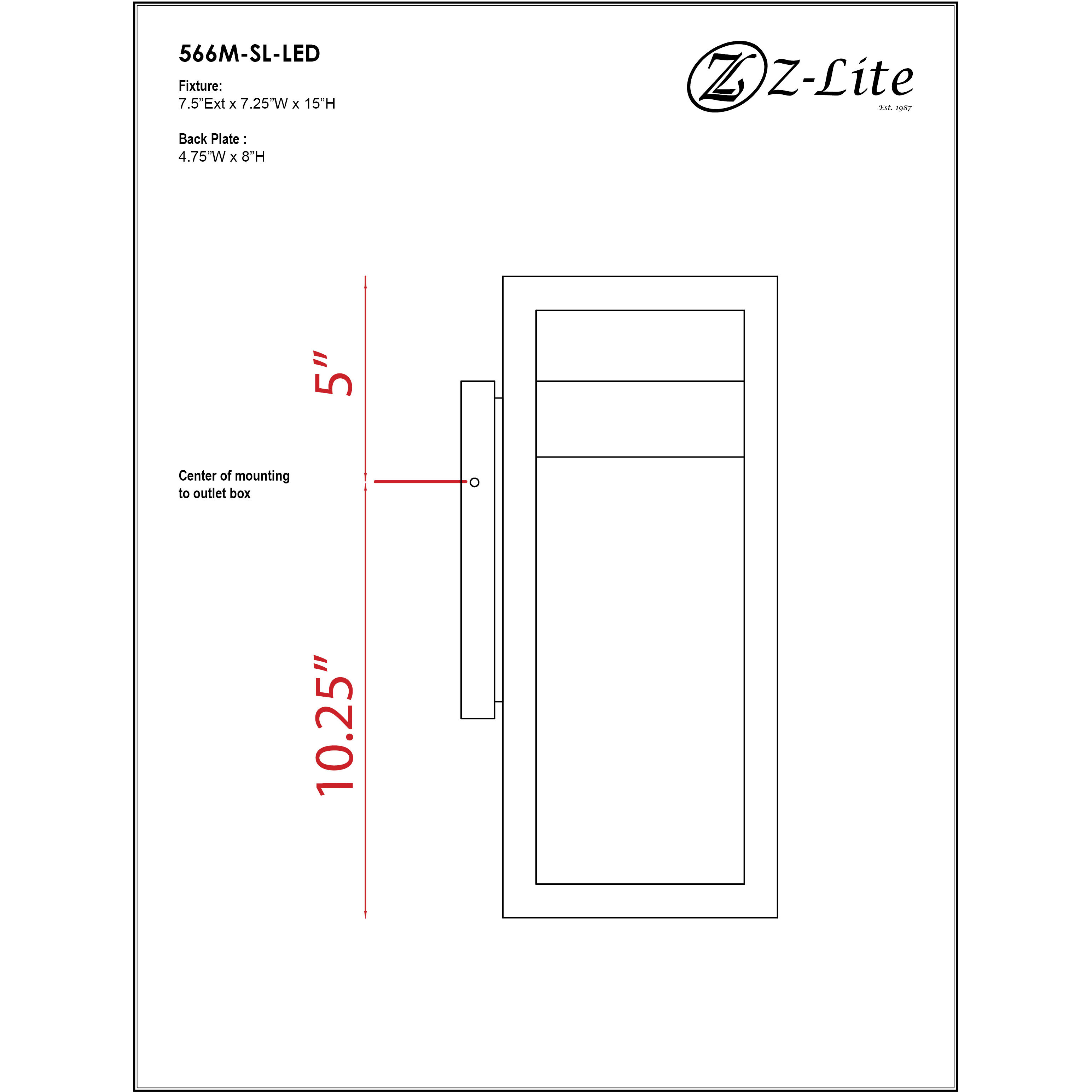 Luttrel LED 15 inch Silver Outdoor Wall Light
