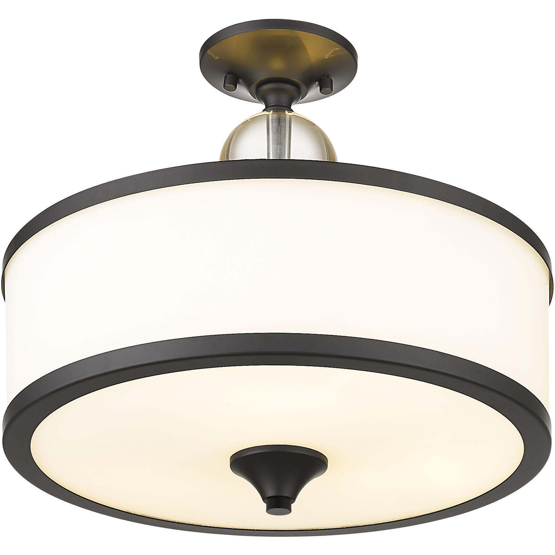 Cosmopolitan 3 Light 15.75 inch Matte Black Semi Flush Mount Ceiling Light