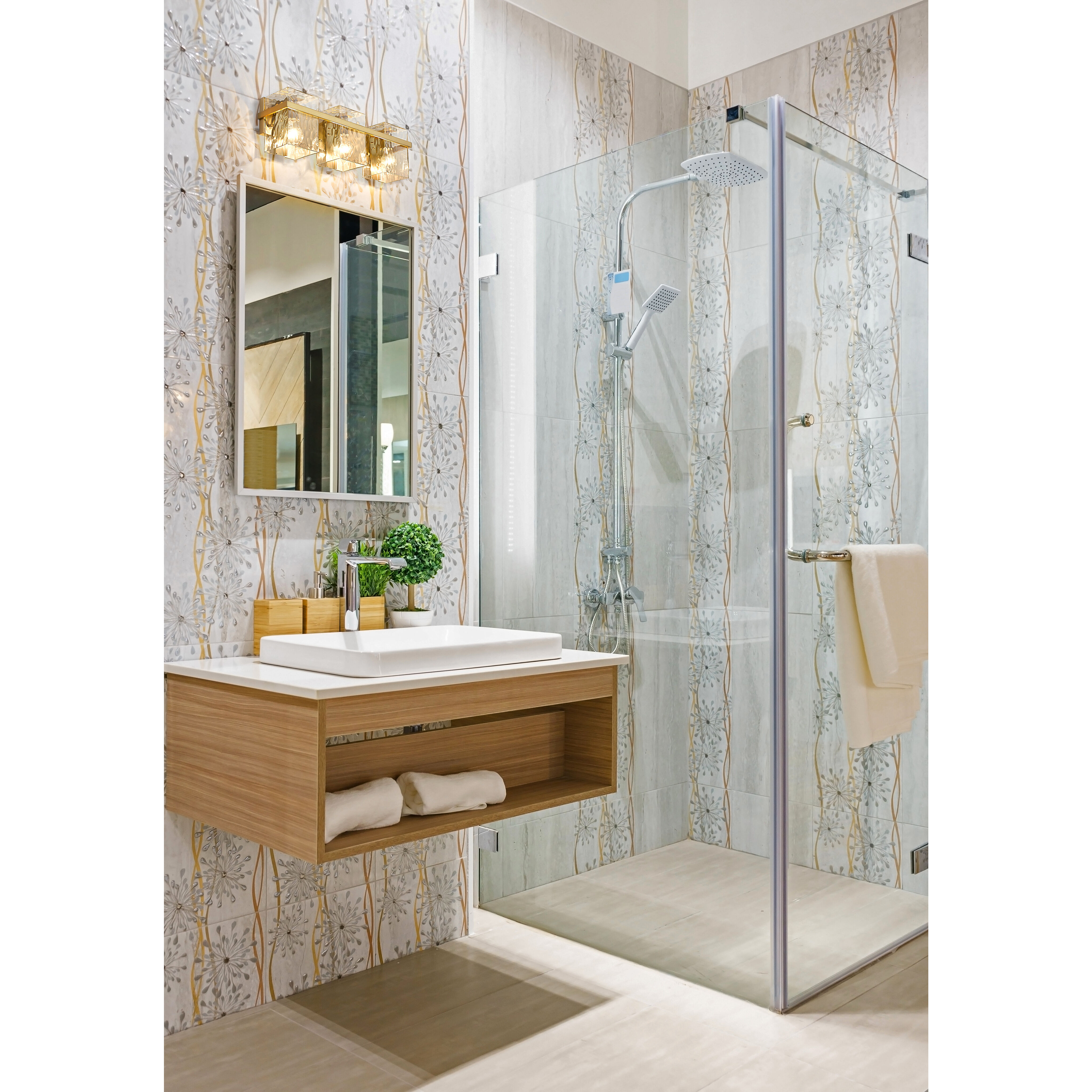 Bennington 3 Light 22.25 inch Modern Gold Vanity Wall Light