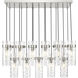 Fontaine Linear Chandelier Ceiling Light in Brushed Nickel