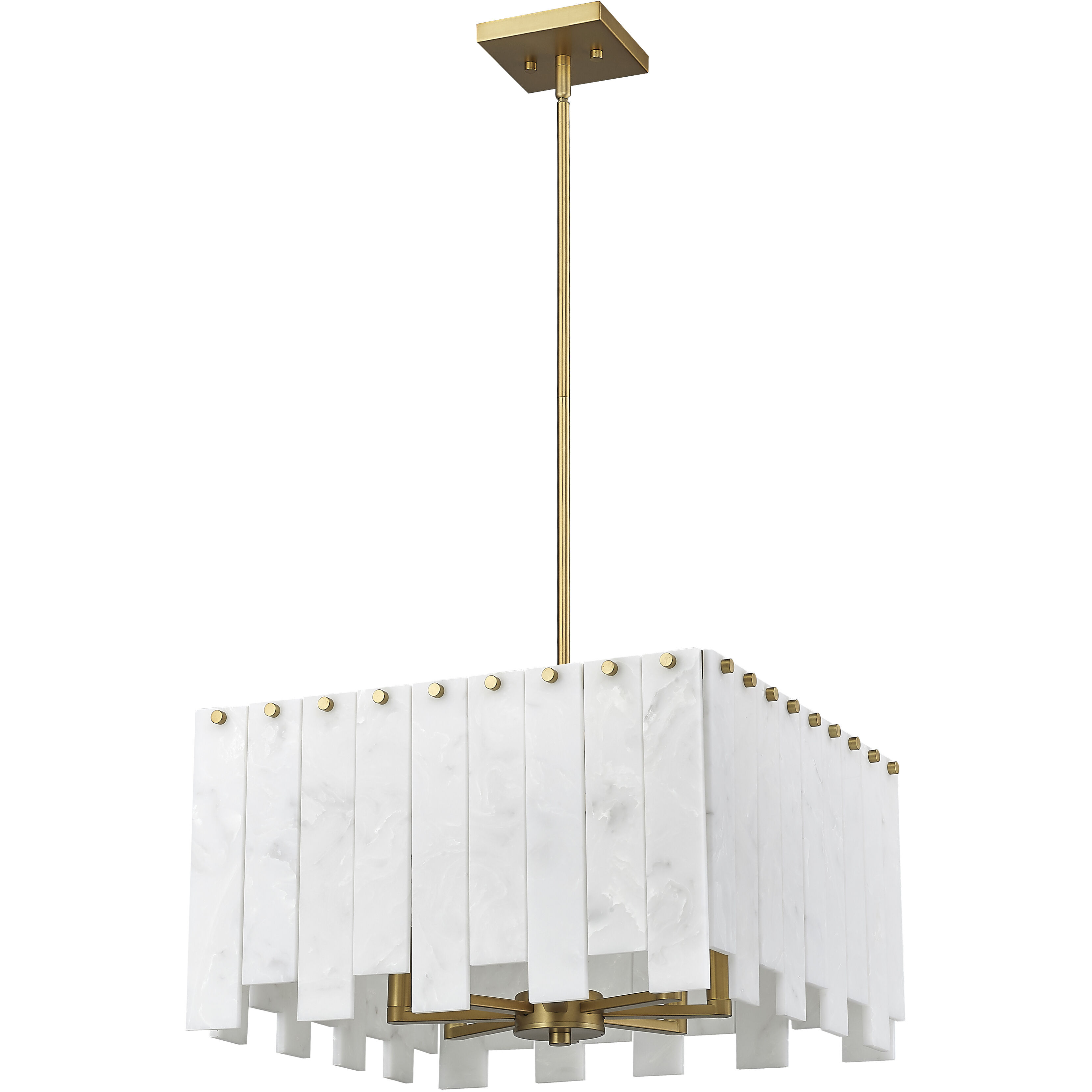 Viviana 8 Light 19.75 inch Rubbed Brass Chandelier Ceiling Light