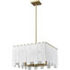 Viviana 8 Light 19.75 inch Rubbed Brass Chandelier Ceiling Light