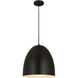 Z-Studio 3 Light 19 inch Satin Black Pendant Ceiling Light in Matte Black