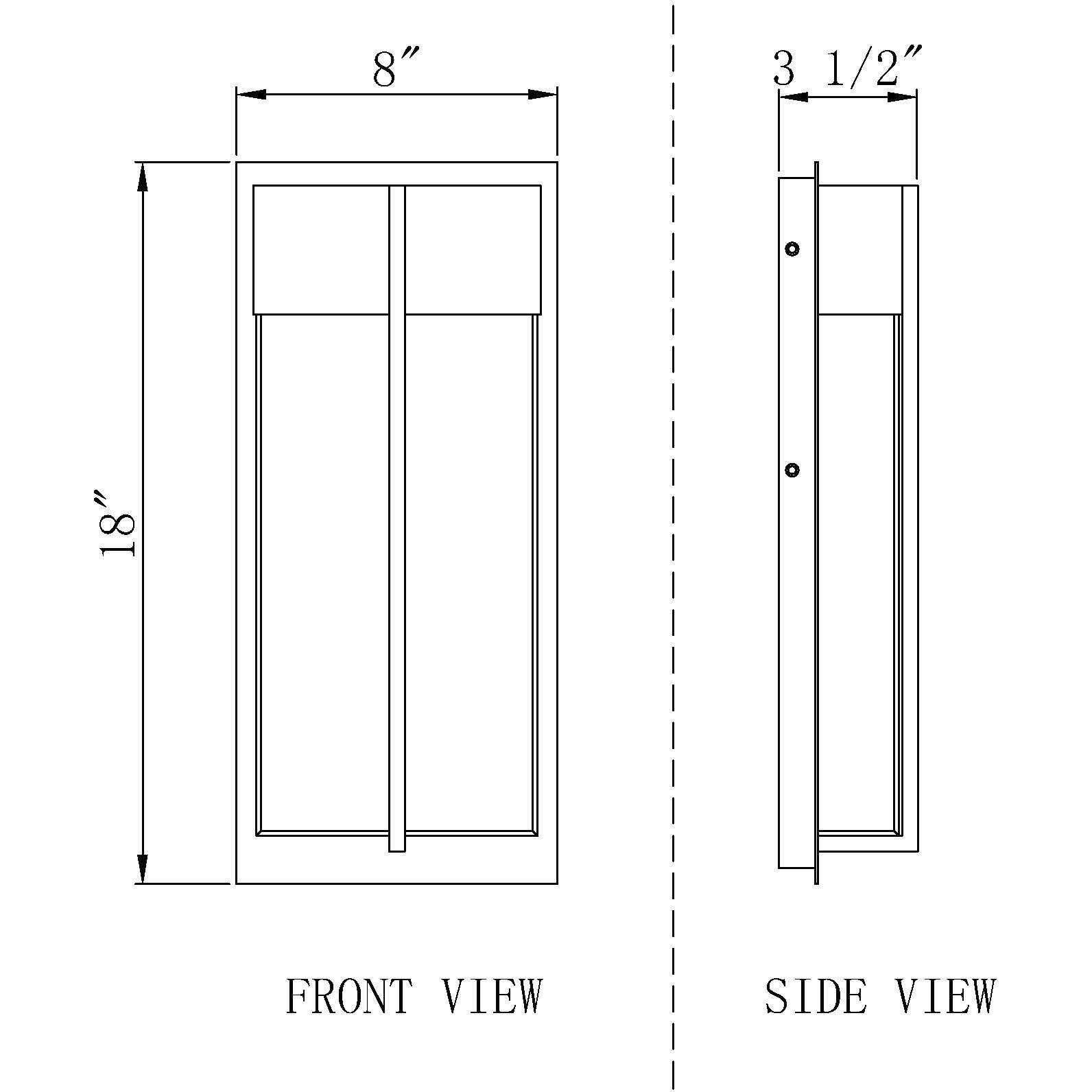 Nyx Outdoor Wall Light in Black, LED