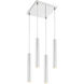 Forest LED 9.5 inch Chrome Chandelier Ceiling Light in Chrome Steel
