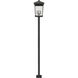 Beacon 4 Light 124.5 inch Black Outdoor Post Mounted Fixture