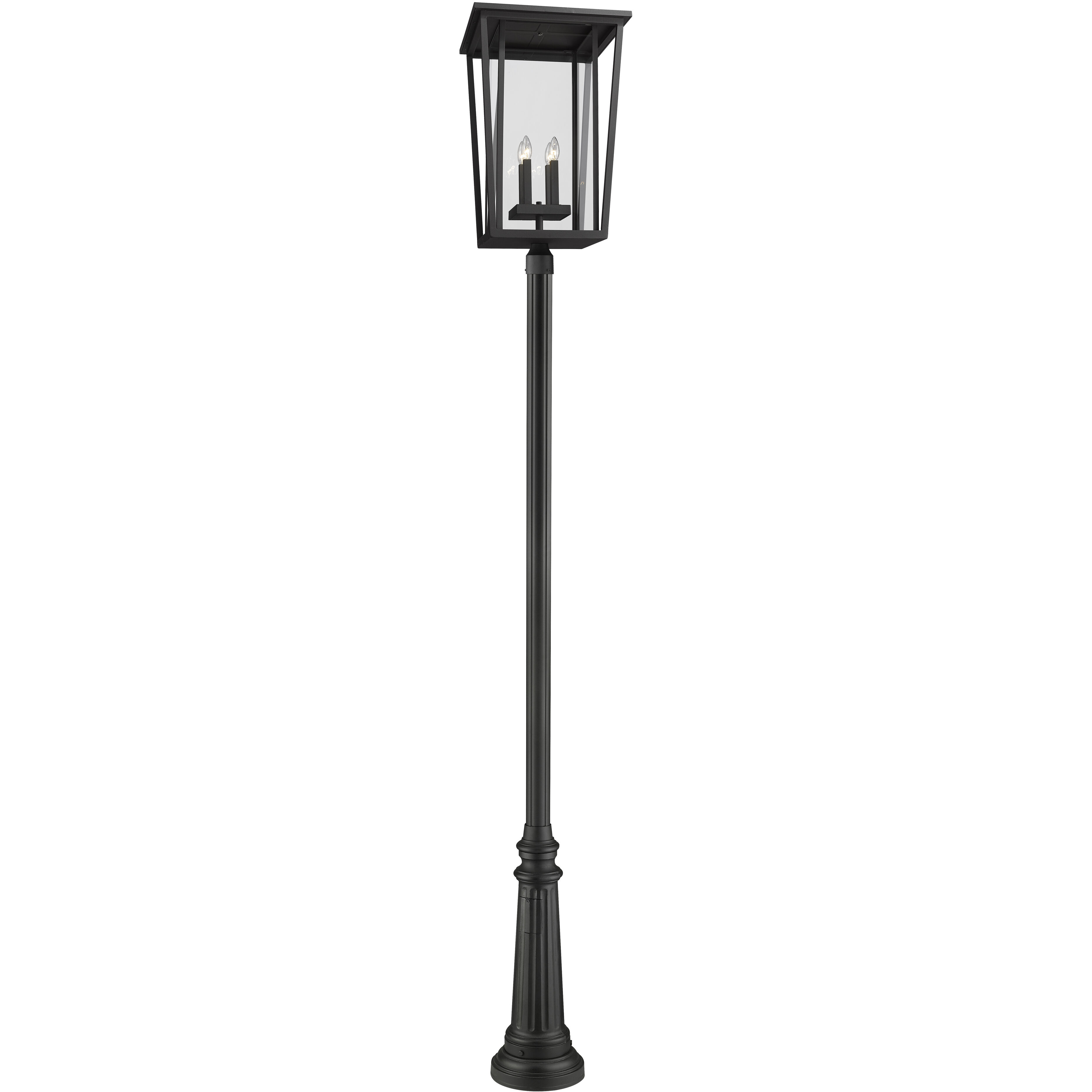 Seoul 4 Light 125.5 inch Black Outdoor Post Mounted Fixture