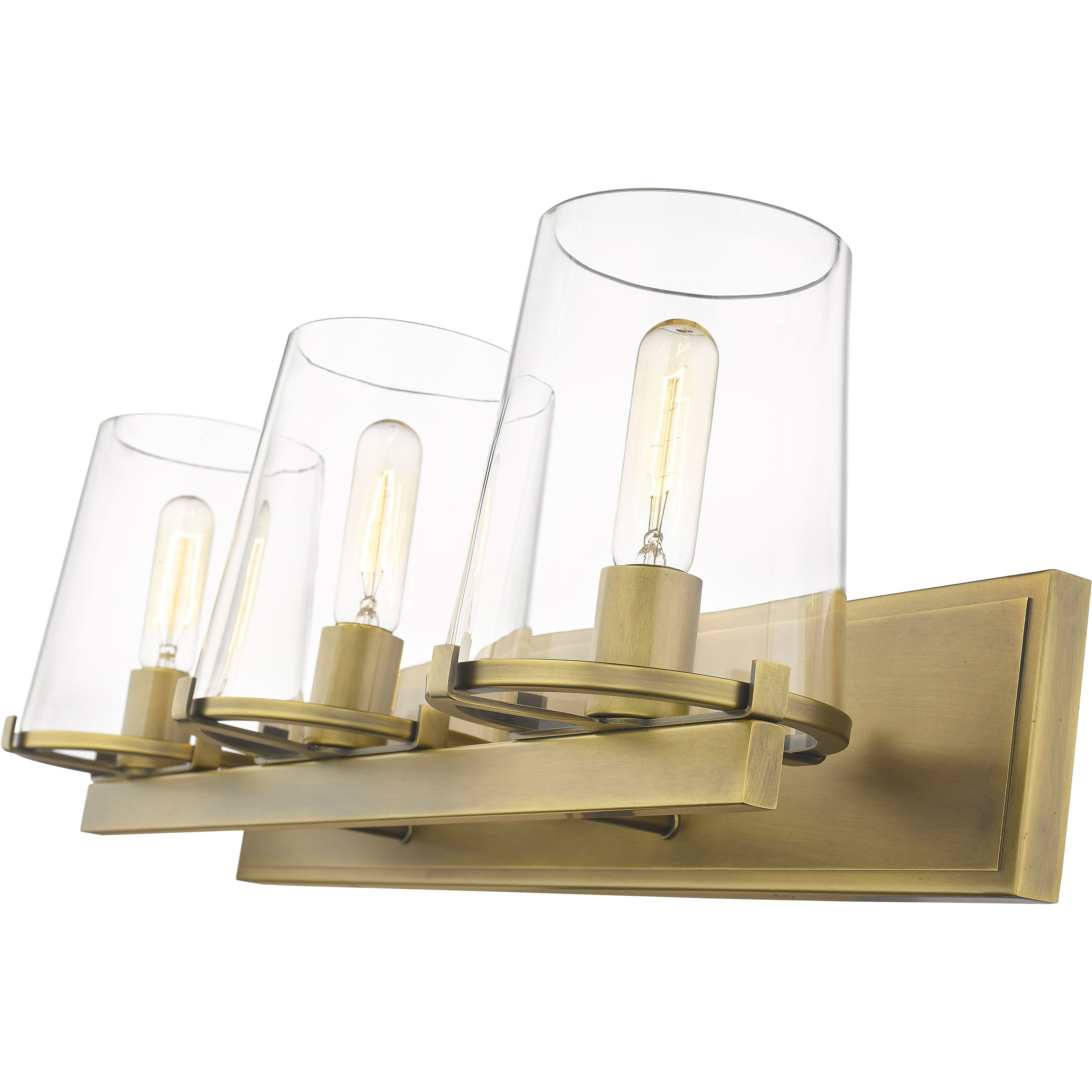 Callista 3 Light 27.5 inch Rubbed Brass Vanity Wall Light