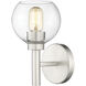 Sutton 1 Light 6 inch Brushed Nickel Wall Sconce Wall Light