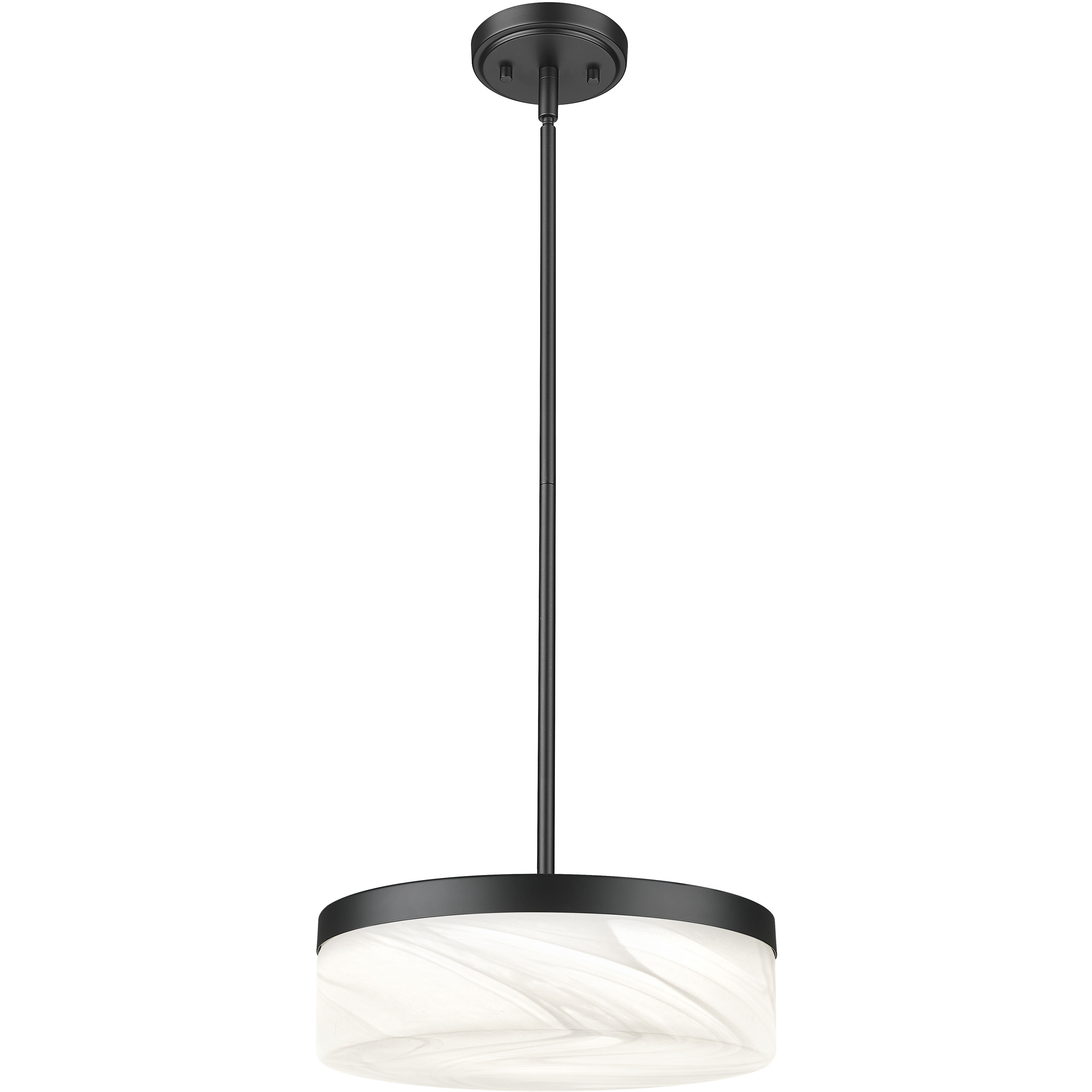 Renaud LED 13 inch Matte Black Pendant Ceiling Light