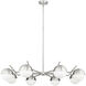 Realm Sphere 8 Light 44 inch Brushed Nickel Chandelier Ceiling Light