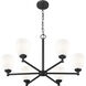 Oren 6 Light 32 inch Matte Black Chandelier Ceiling Light