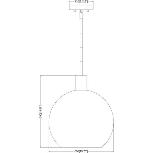 Margo 1 Light 13.75 inch Polished Nickel Pendant Ceiling Light