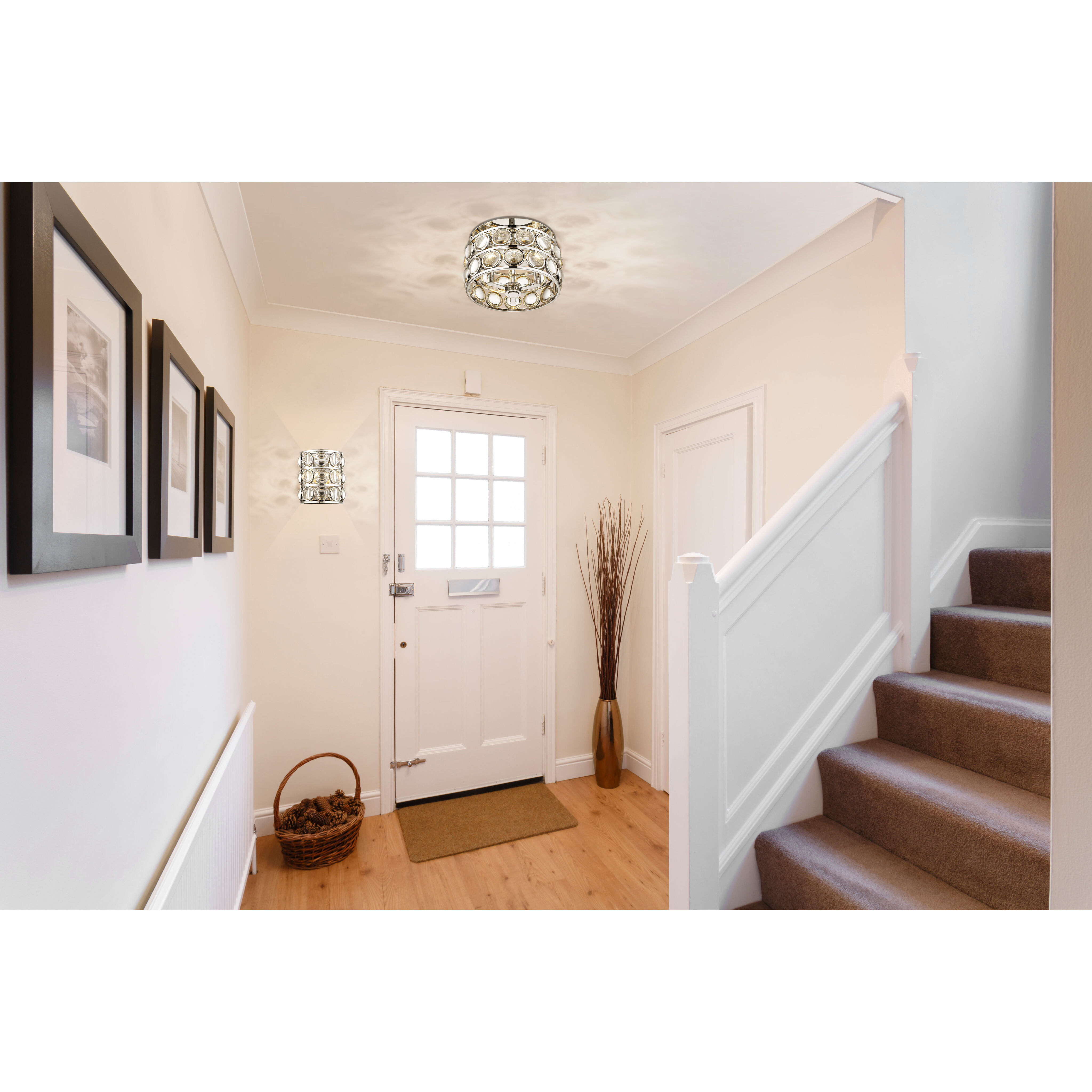 Eternity 2 Light 9.75 inch Chrome Wall Sconce Wall Light in 6