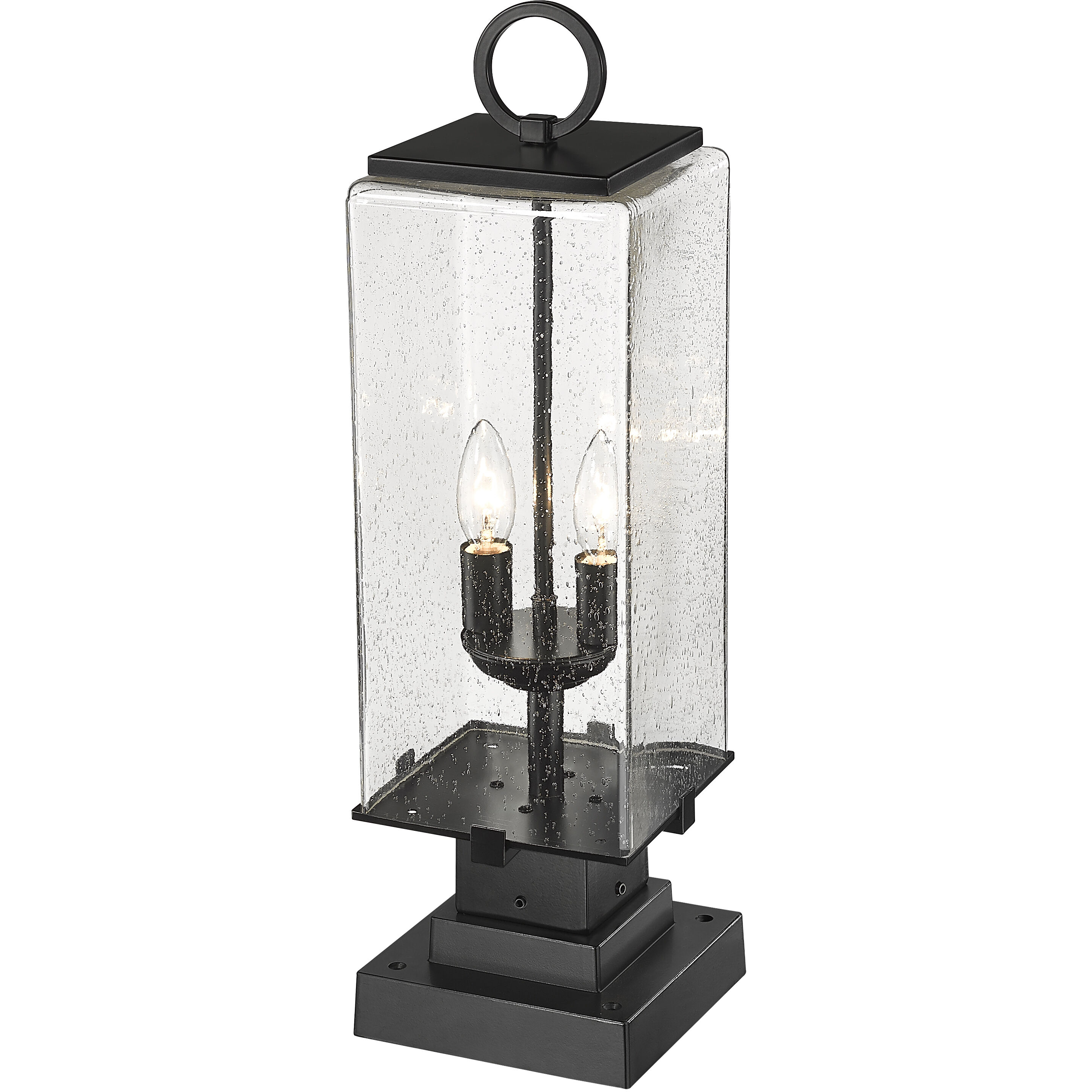 Sana 2 Light 22.5 inch Black Outdoor Pier Mounted Fixture