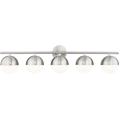 Realm Sphere 5 Light 40 inch Brushed Nickel Bath Vanity Wall Light