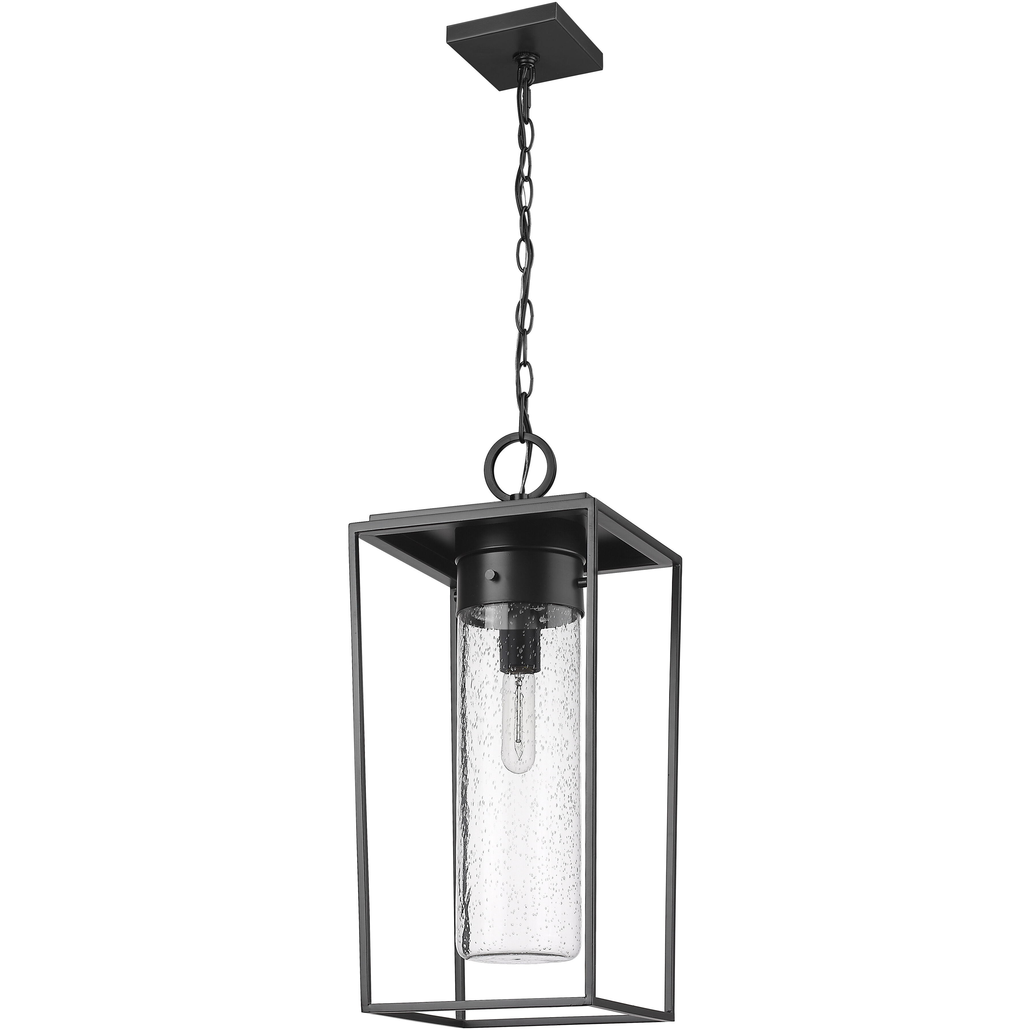 Sheridan 1 Light 10 inch Black Outdoor Chain Mount Ceiling Fixture