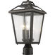 Bayland 3 Light 9.00 inch Post Light & Accessory