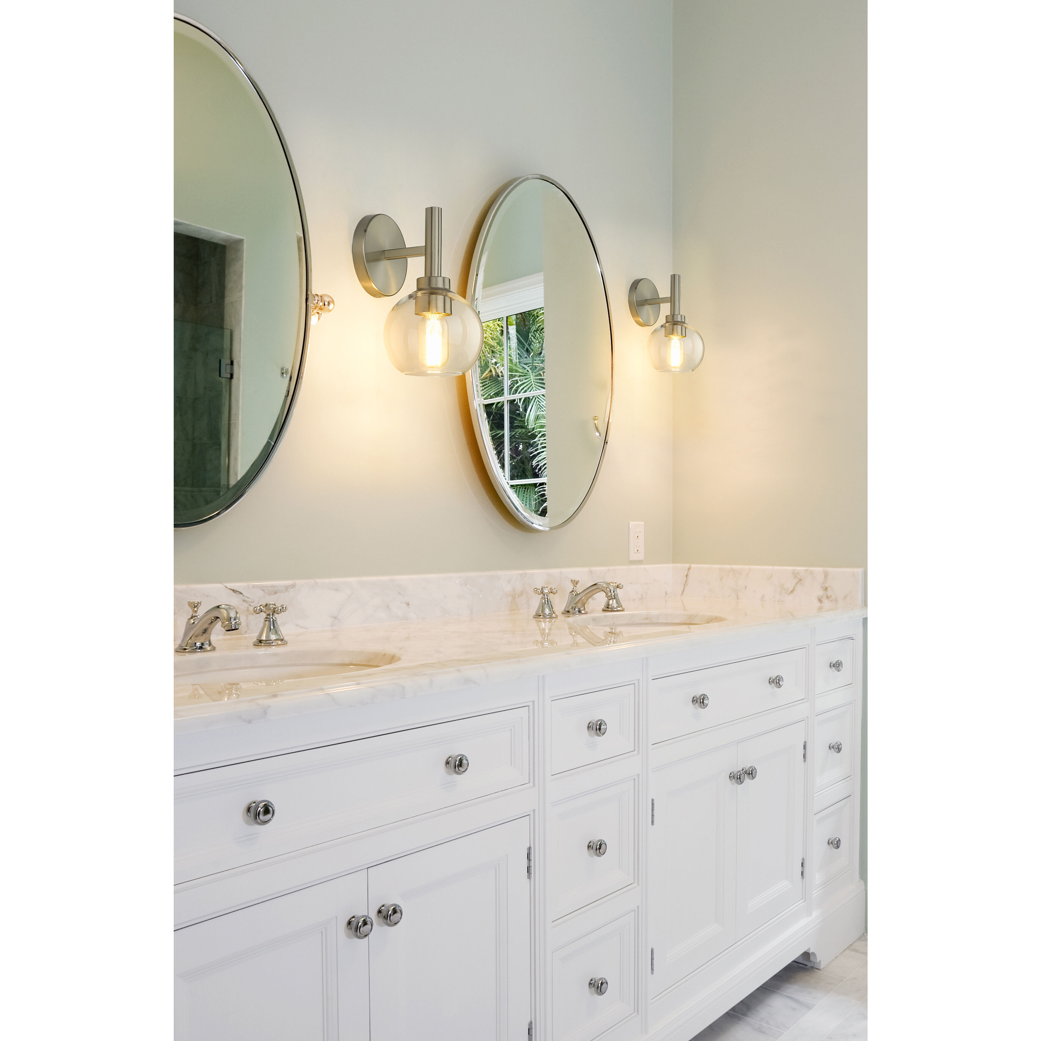 Sutton 1 Light 6 inch Brushed Nickel Wall Sconce Wall Light