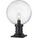 Laurent 1 Light 17.75 inch Black Outdoor Pier Mounted Fixture