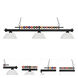 Shark 3 Light 58 inch Matte Black Billiard Ceiling Light in White Linen Glass