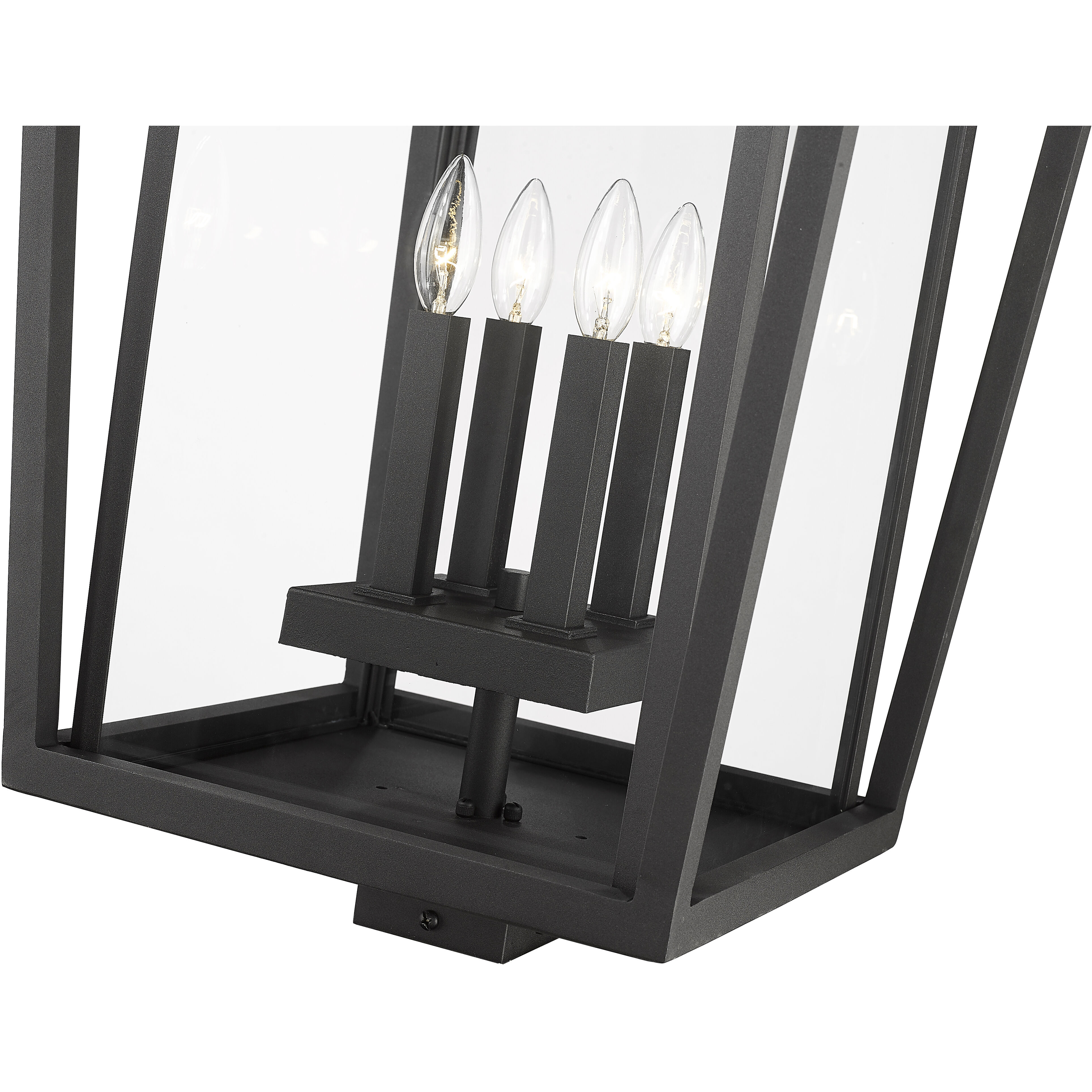 Seoul 4 Light 29.25 inch Black Outdoor Post Mount Fixture