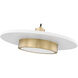 Ludo LED 20 inch Matte White and Modern Gold Pendant Ceiling Light