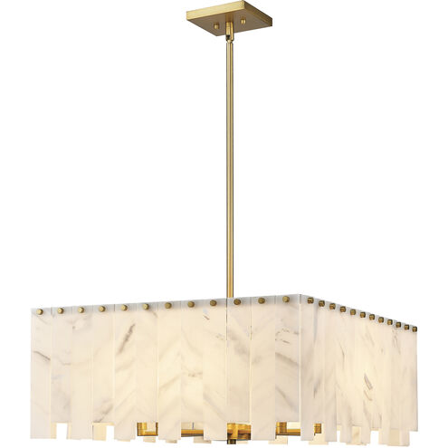 Viviana 8 Light 26 inch Rubbed Brass Chandelier Ceiling Light