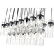 Fontaine Linear Chandelier Ceiling Light in Matte Black