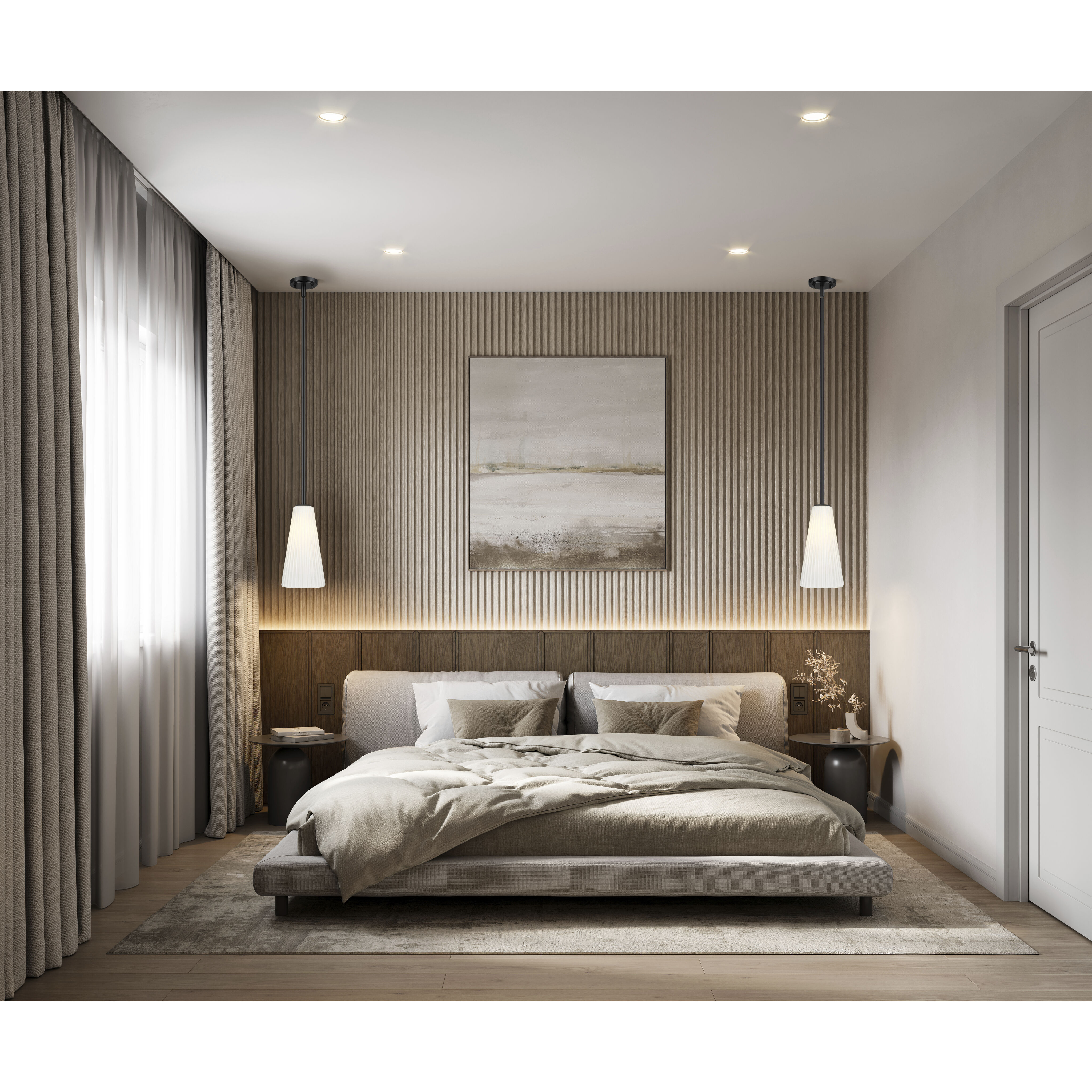 Farrell 1 Light 7.25 inch Matte Black Pendant Ceiling Light