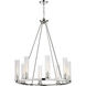 Beau 8 Light 33 inch Polished Nickel Chandelier Ceiling Light