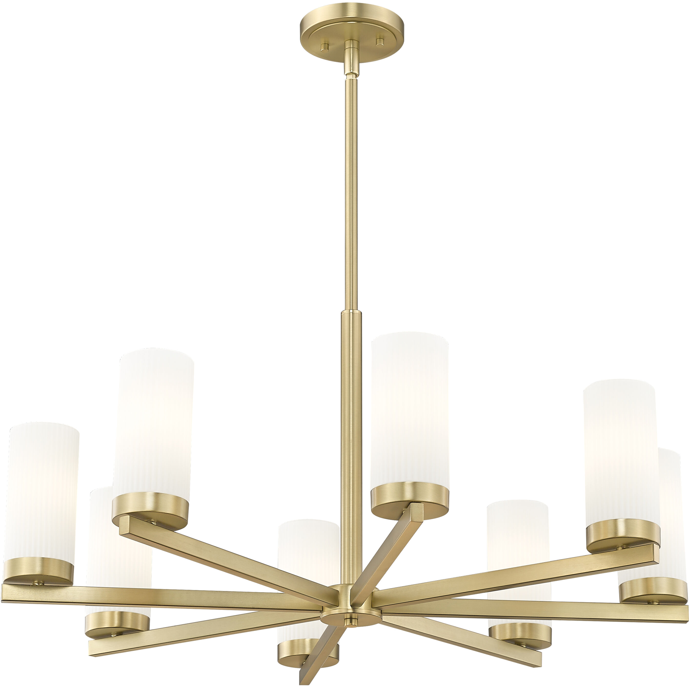 Danica 8 Light 31.5 inch Modern Gold Chandelier Ceiling Light