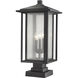 Aspen 3 Light 23.5 inch Black Outdoor Pier Mounted Fixture