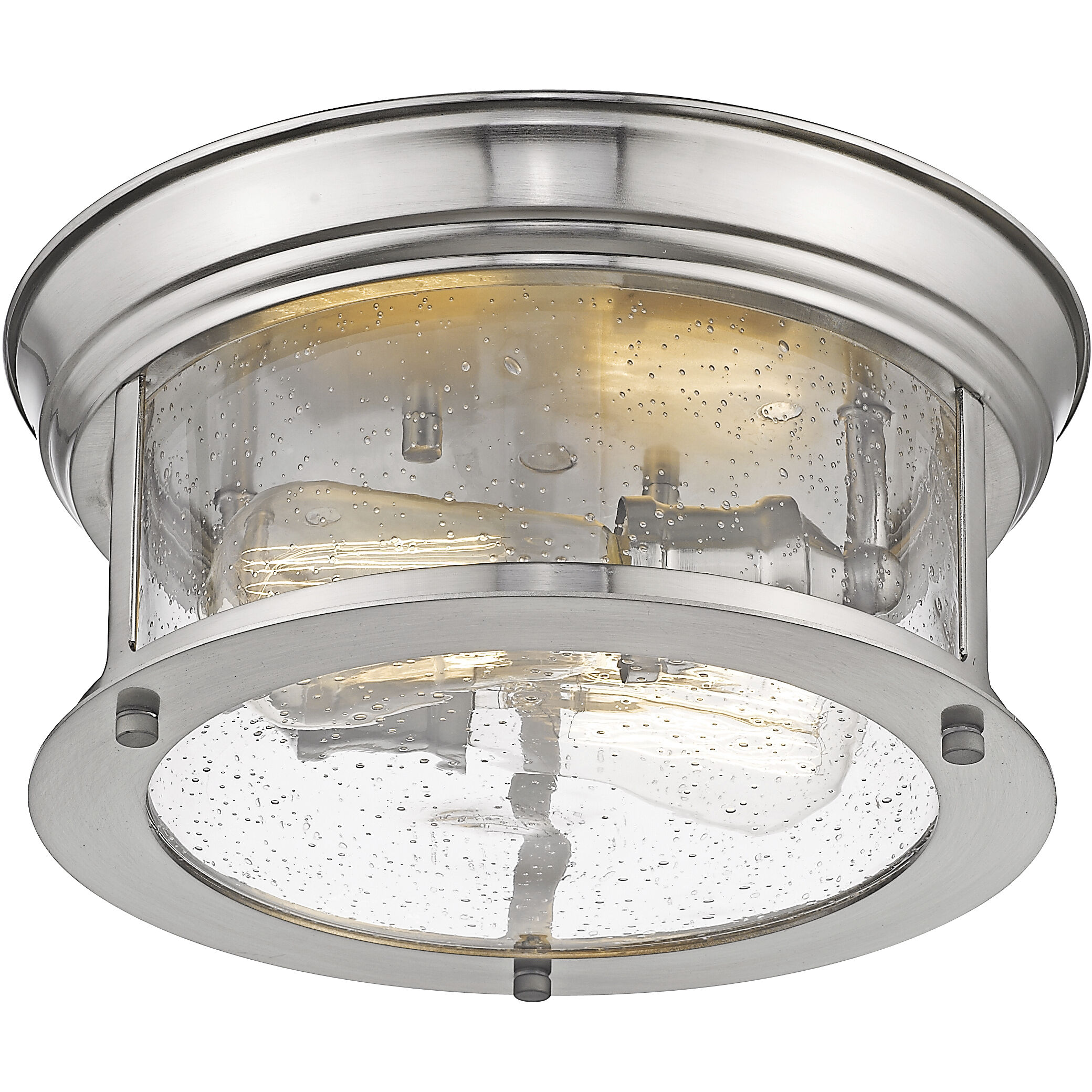Sonna 2 Light 11 inch Brushed Nickel Flush Mount Ceiling Light