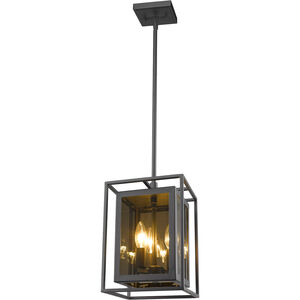 Infinity 3 Light 8 inch Misty Charcoal Pendant Ceiling Light