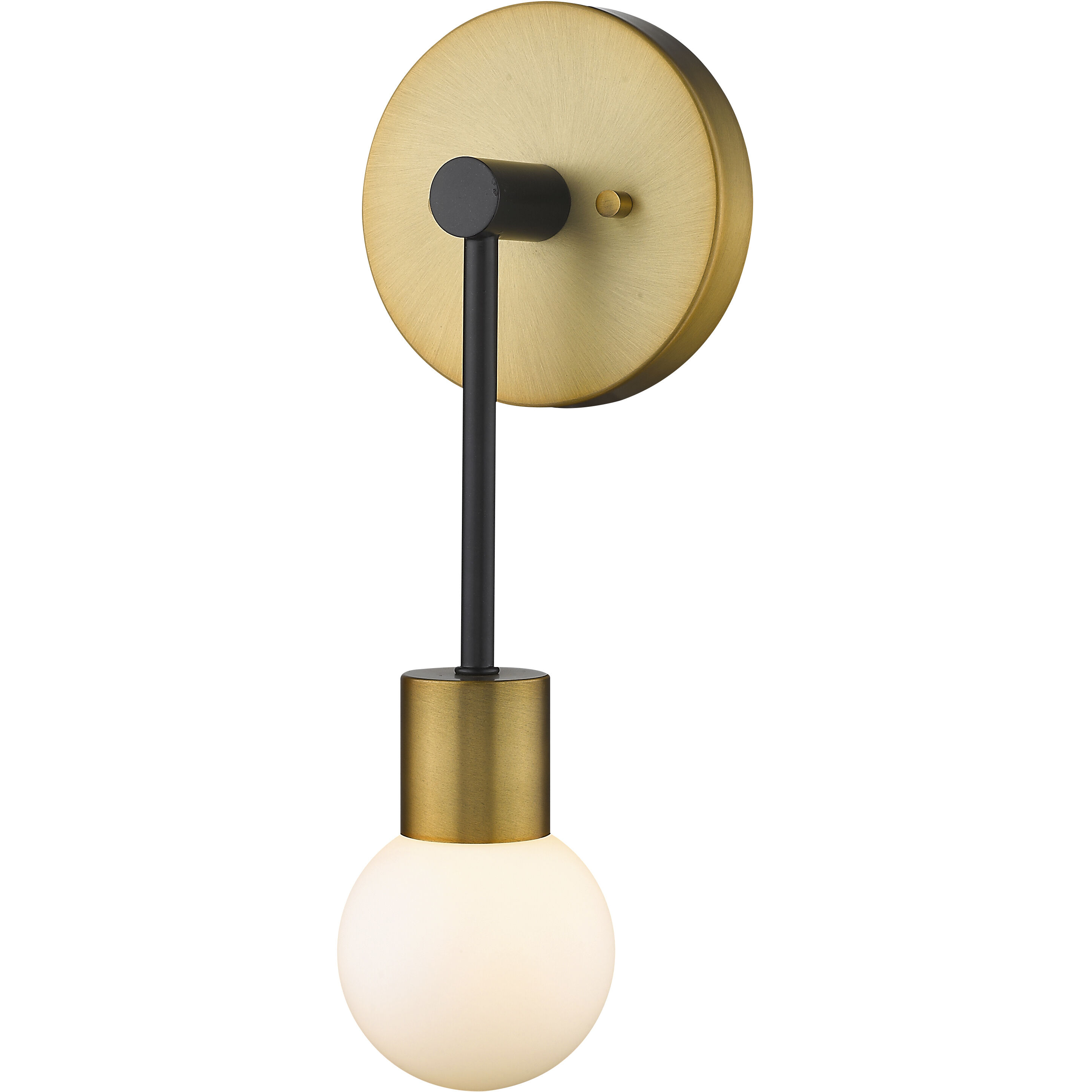 Neutra 1 Light 6 inch Matte Black and Foundry Brass Wall Sconce Wall Light