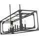 Easton 9 Light 44 inch Matte Black Linear Chandelier Ceiling Light