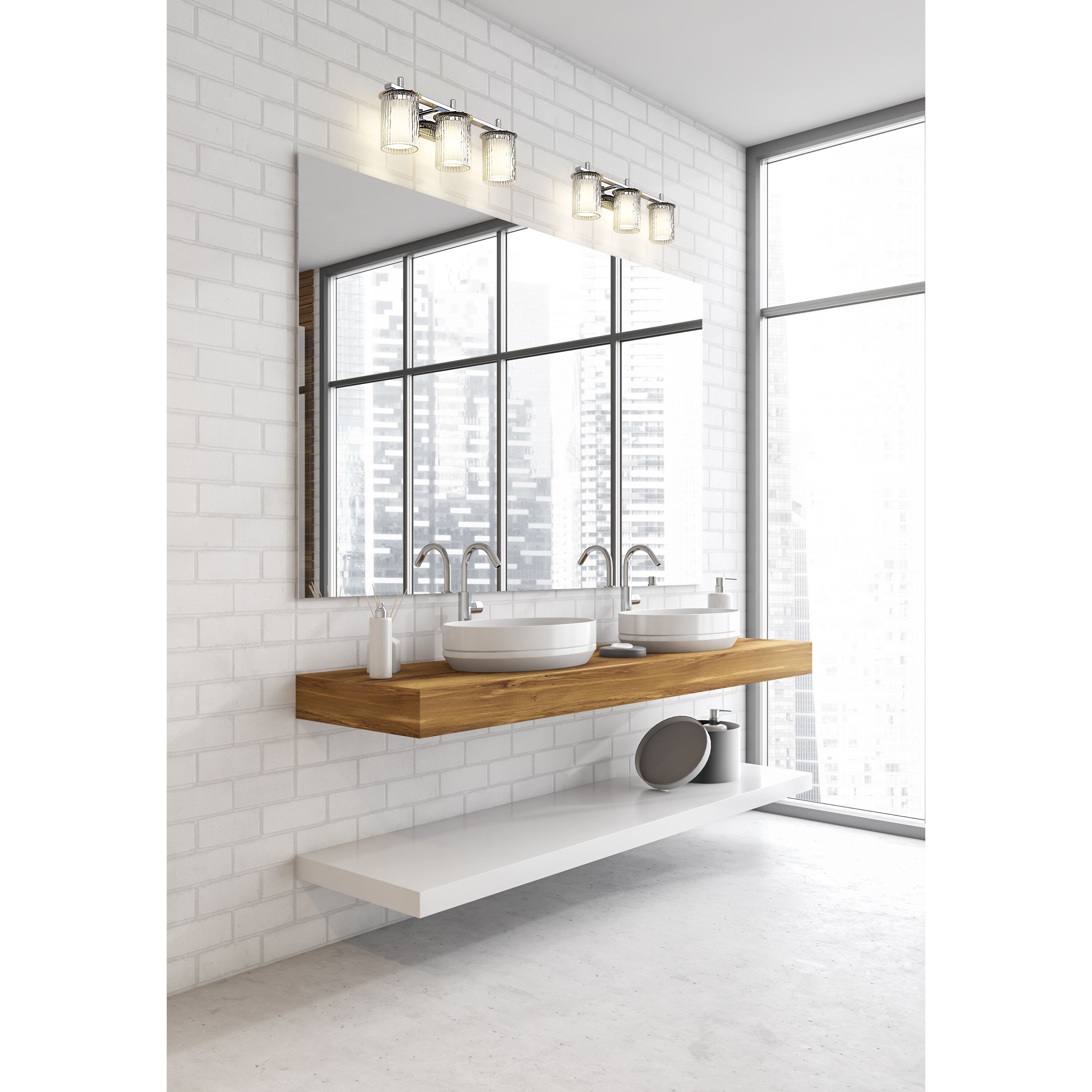 Grayson 3 Light 23 inch Chrome Vanity Wall Light