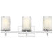 Grayson 3 Light 23 inch Chrome Vanity Wall Light