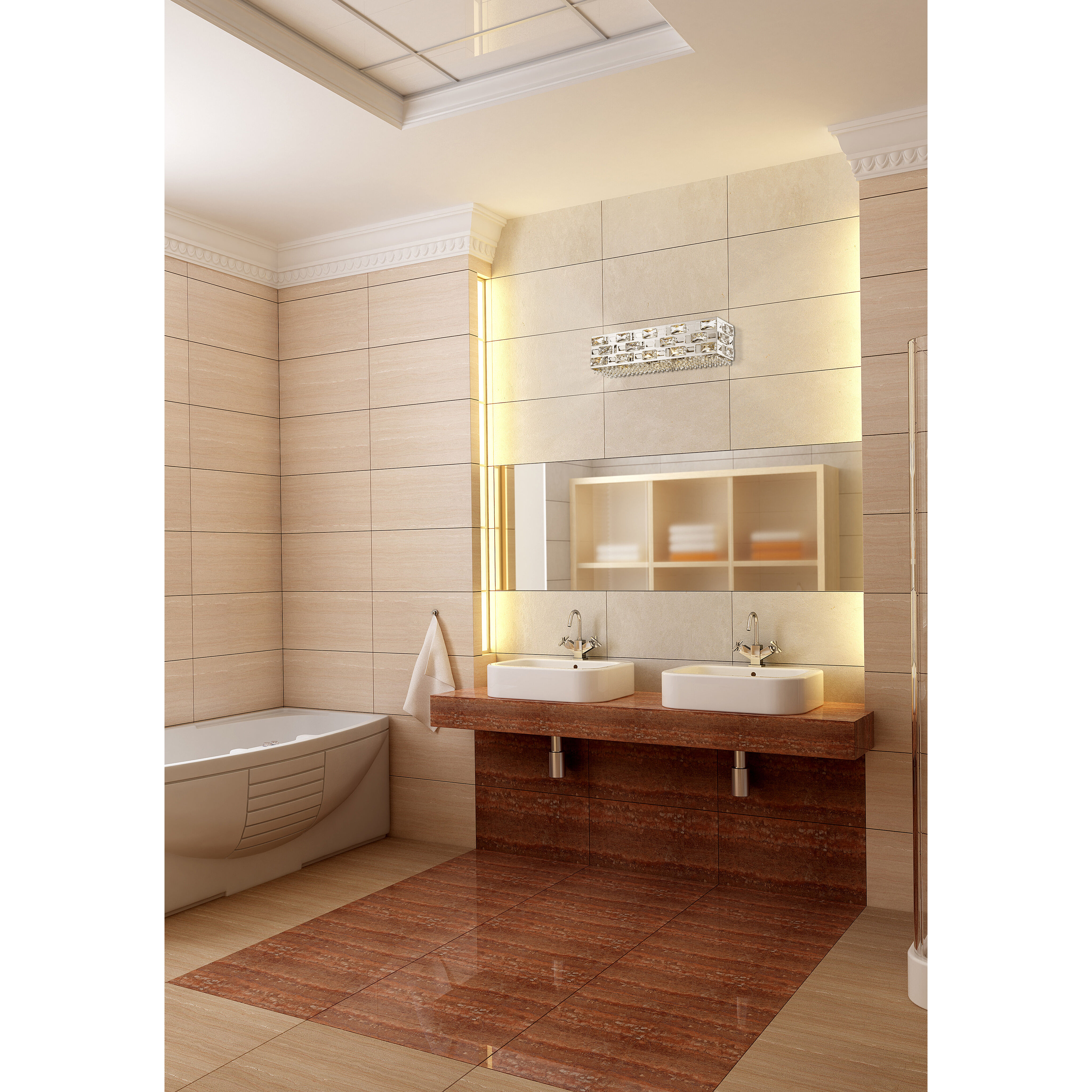 Aludra LED 21 inch Chrome Vanity Wall Light