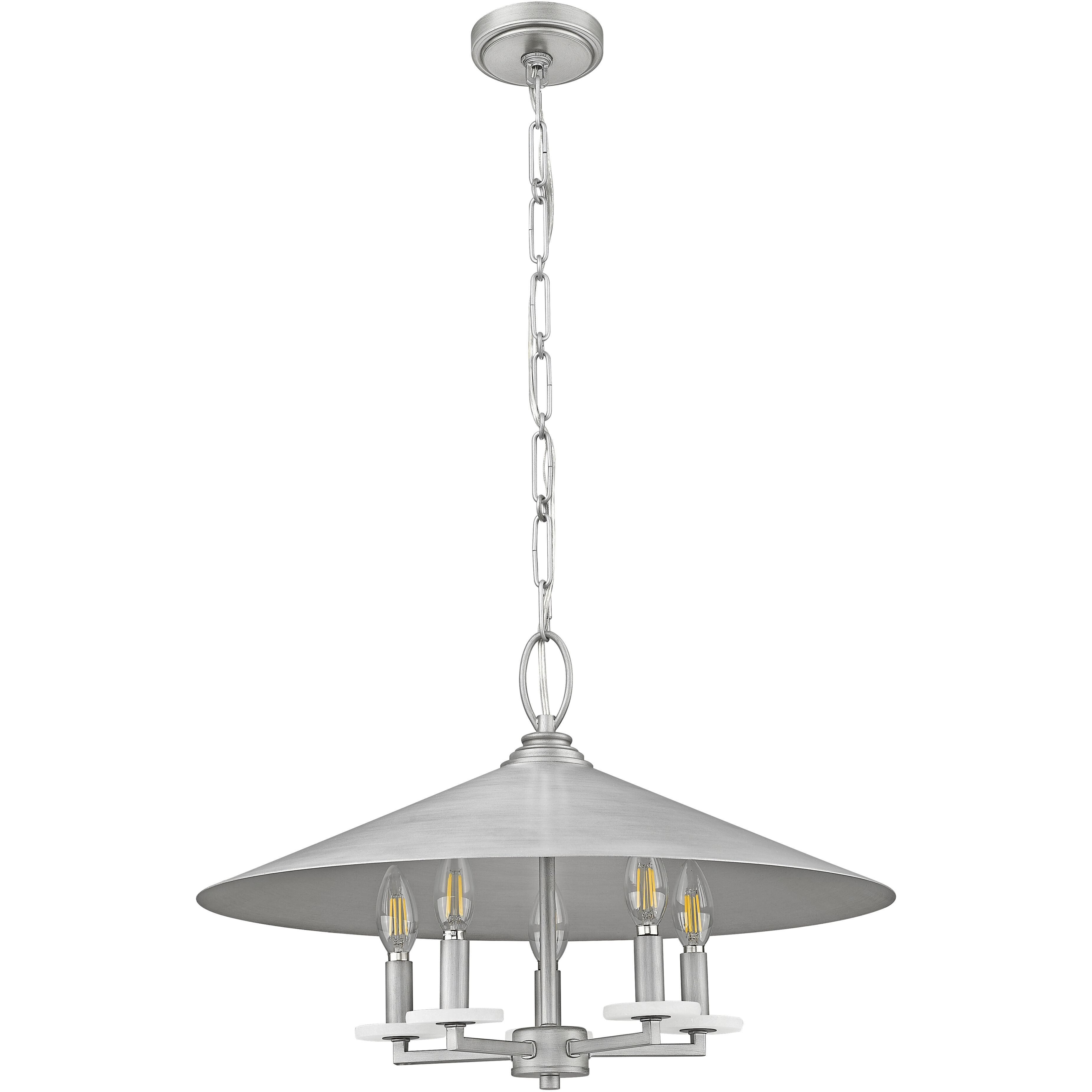 Rialto 5 Light 22 inch Signature Pewter Pendant Ceiling Light