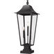 Gannon 3 Light 32.5 inch Black Outdoor Pier Mounted Fixture in G9