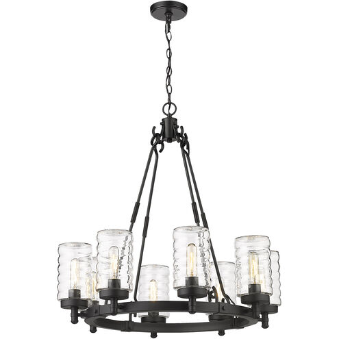 Tahoe 8 Light 29 inch Matte Black Outdoor Chandelier