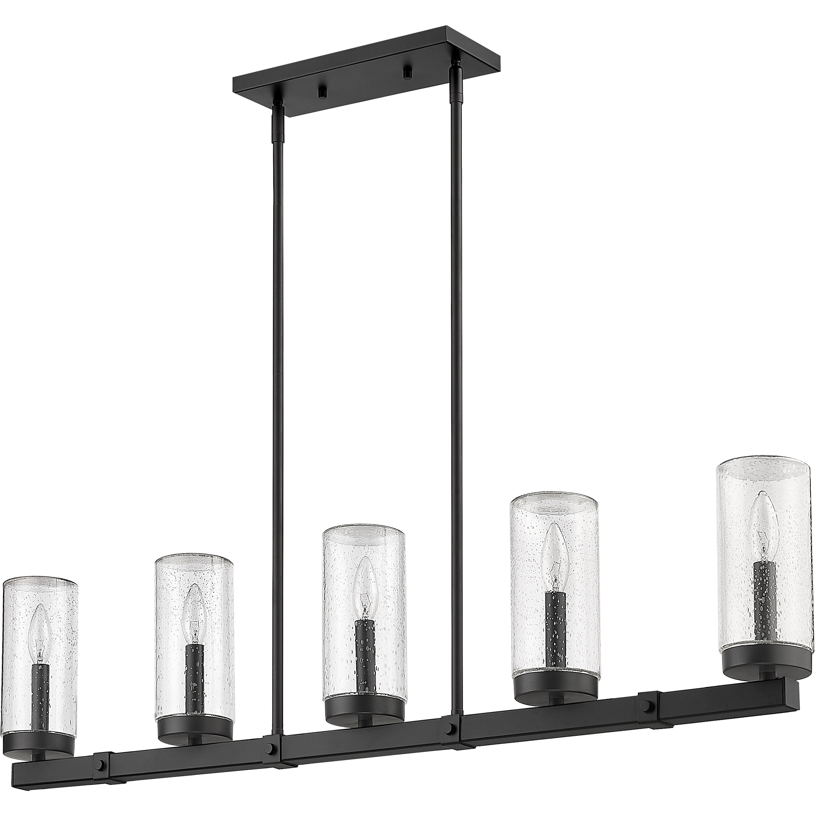 Marlow 5 Light 4.5 inch Matte Black Outdoor Linear Chandelier