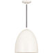 Z Studio Dome Pendant 1 Light 12 inch Matte White Pendant Ceiling Light