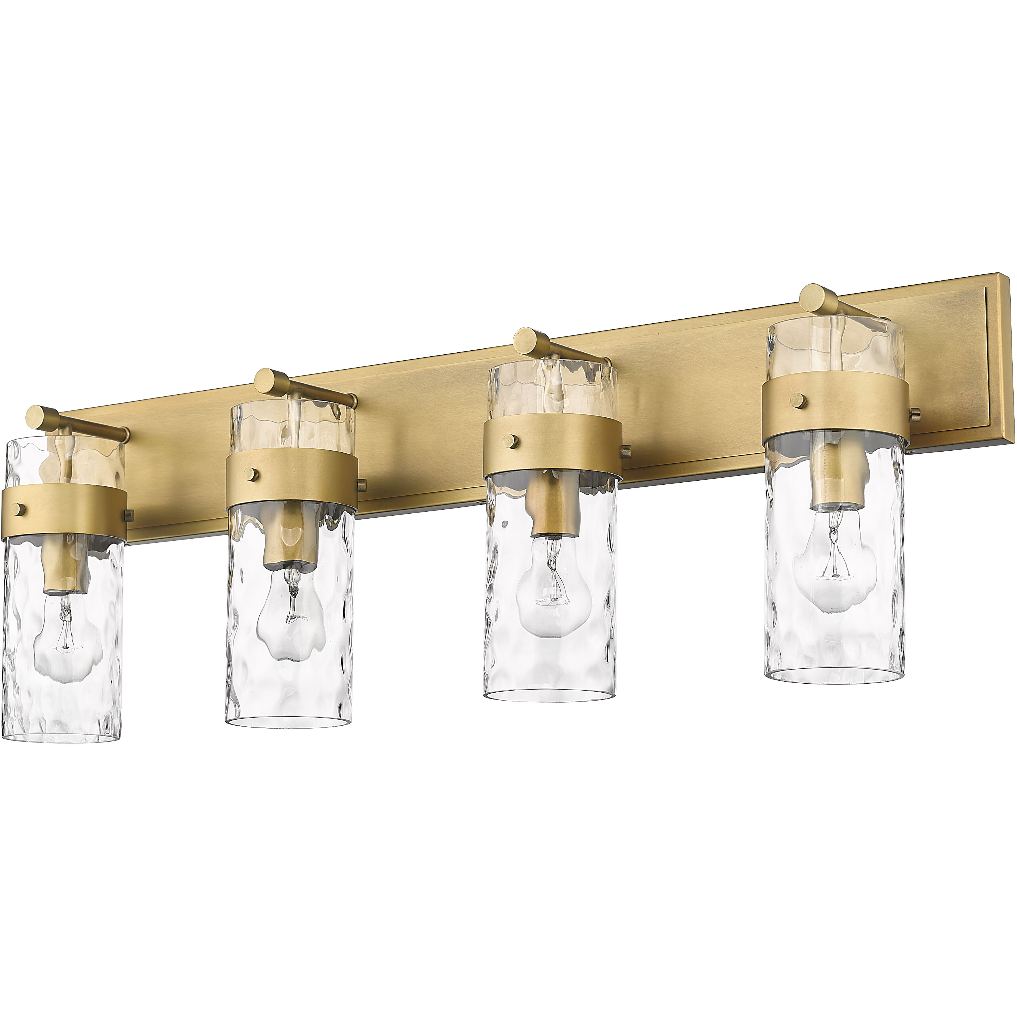 Fontaine 4 Light 34 inch Rubbed Brass Vanity Wall Light in Rubbed Bronze