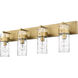 Fontaine 4 Light 34 inch Rubbed Brass Vanity Wall Light in Rubbed Bronze