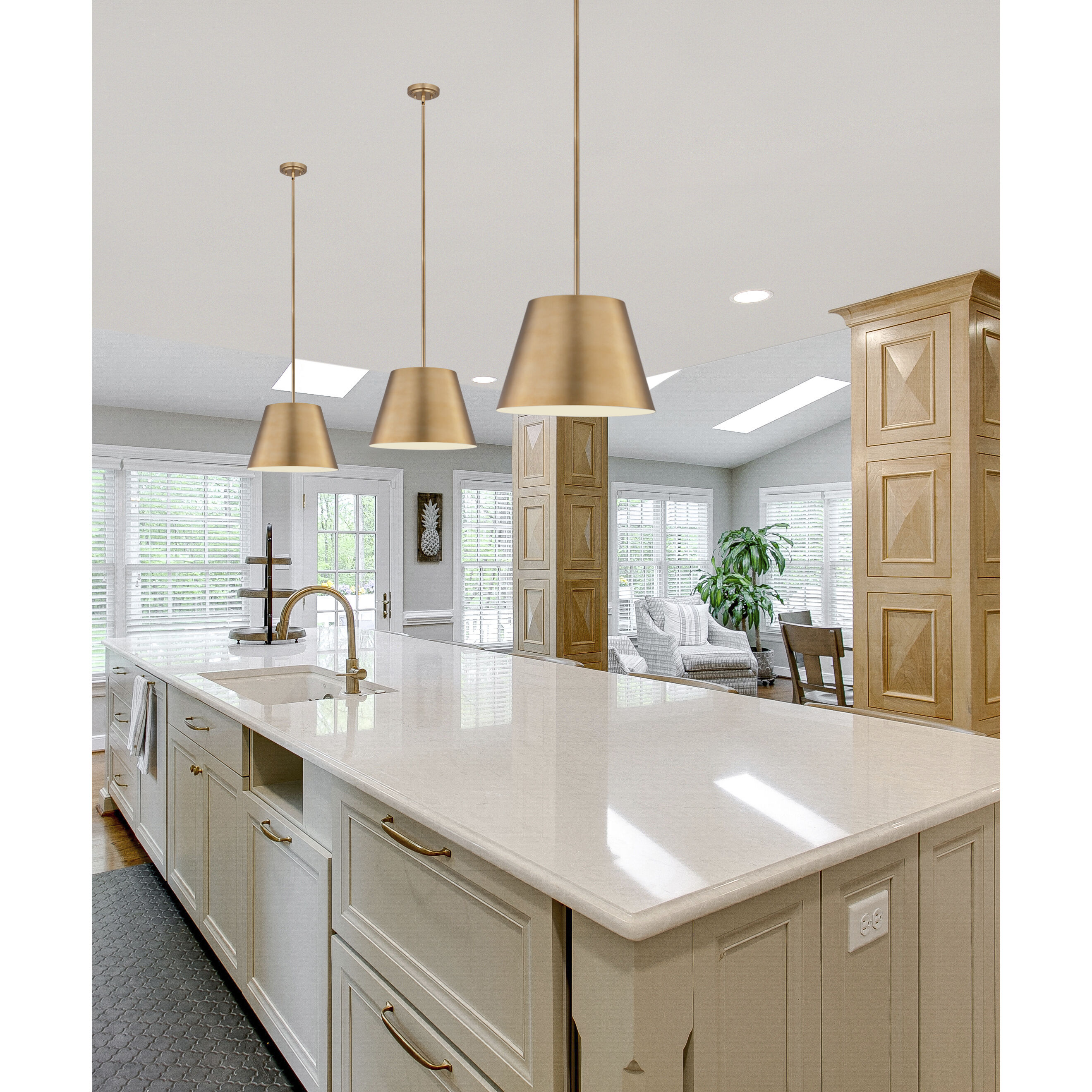 食品・日用品 半額ストア 18 Light 1 Lilly 2307-18MGLD Z-Lite inch Pendant Gold Modern K-POP・アジア